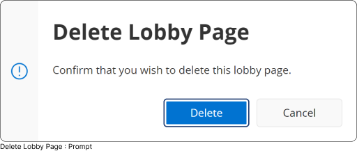 Lobby-Seite löschen