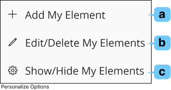 Personalize Options