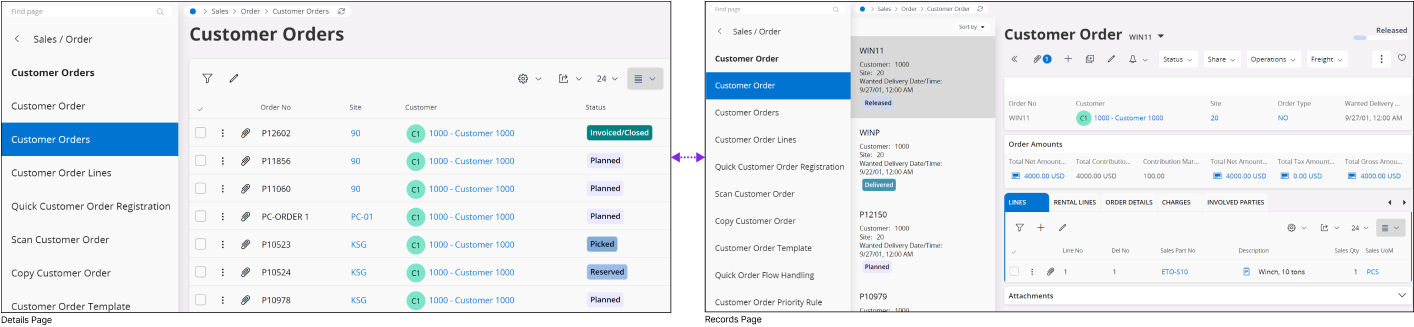 Pages In IFS Cloud